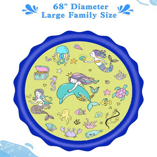 Inflatable dolphin and gril spray mat
