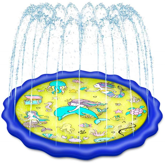 Inflatable dolphin spray mat