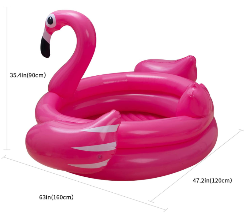 Inflatable flamingo ball pool size