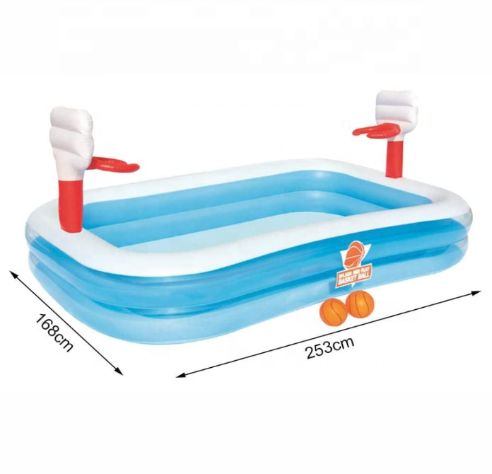 Inflatable pool size