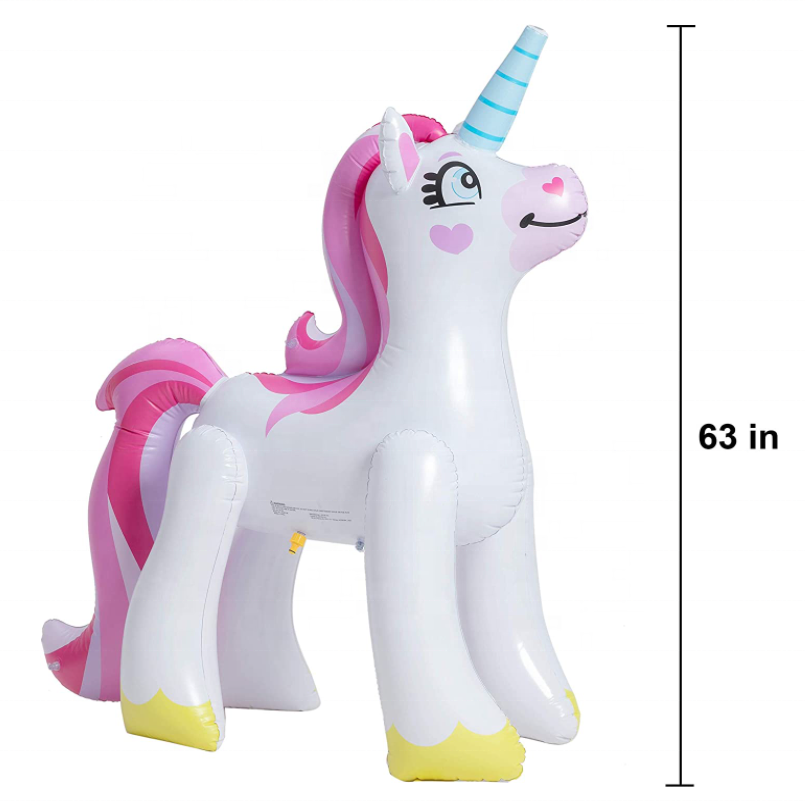 Inflatable unicorn size