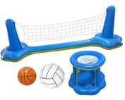 Volleyball basketball throwing game