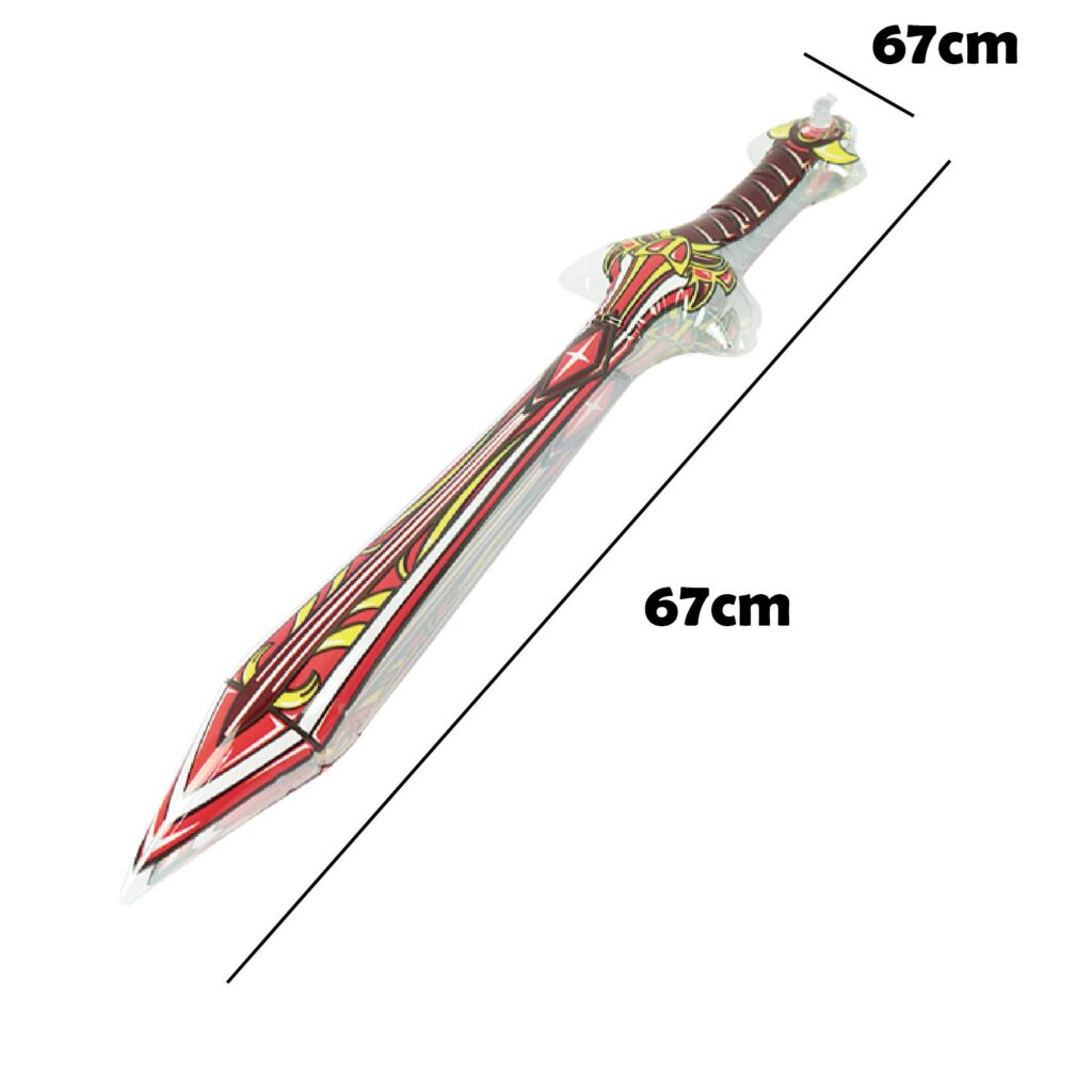 Inflatable sword size