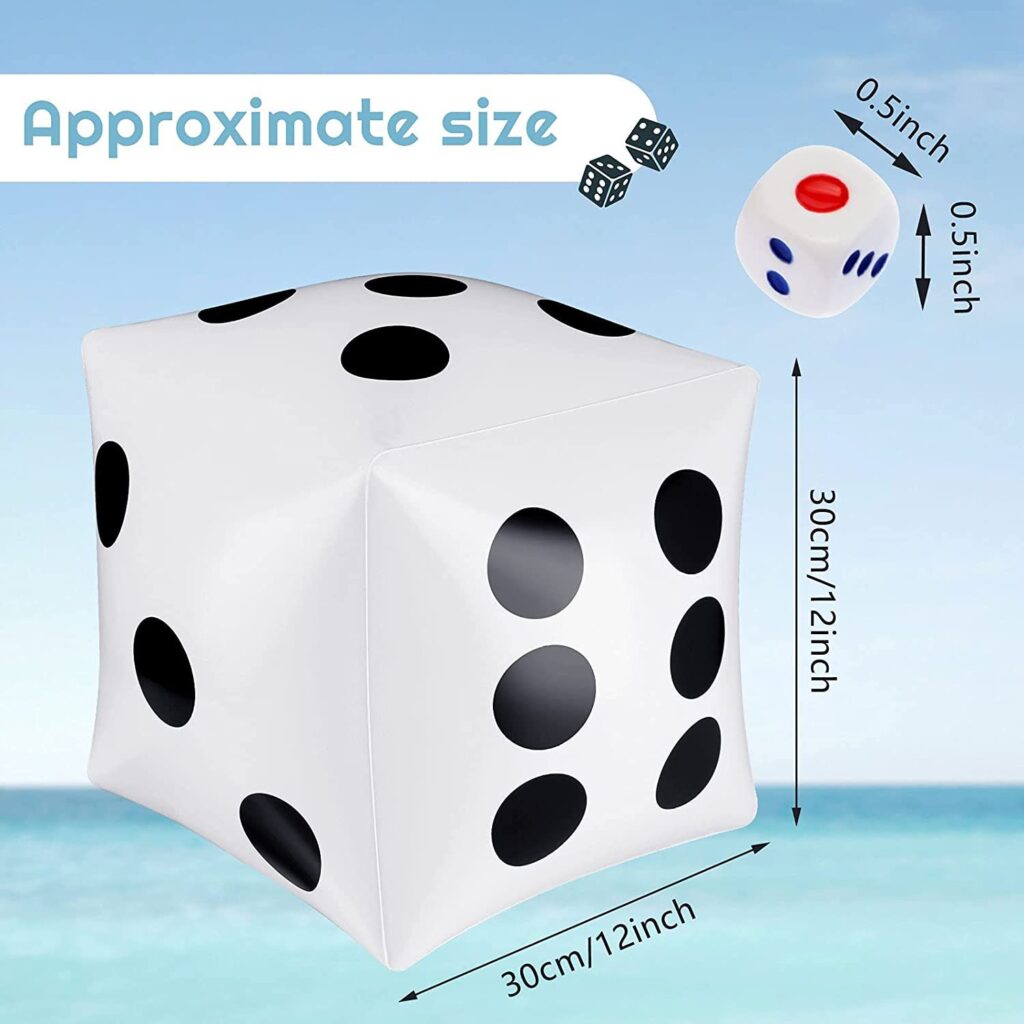 Plastic Inflatable Dice Balloon Pool Party Toys Room Decration