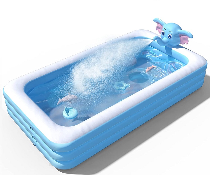 Inflatable Swimming Pool for Kids and Adults for Backyard with Elephant Sprinkler, Large Blow up Kiddie Pool for Toddlers Inflatable Swimming Pool for Kids and Adults for Backyard with Elephant Sprinkler, Large Blow up Kiddie Pool for Toddlers