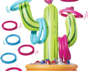2-in-1 Inflatable Ring Toss & Water Bottle Party Cooler Floating Ring Toss & Bottle Cooler for Pool Party