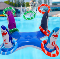 Inflatable Shark Flamingo Pool Ring Toss Games Toys, Floating Swimming Pool Ring with 6Pcs Rings Inflatable Shark Flamingo Pool Ring Toss Games Toys, Floating Swimming Pool Ring with 6Pcs Rings