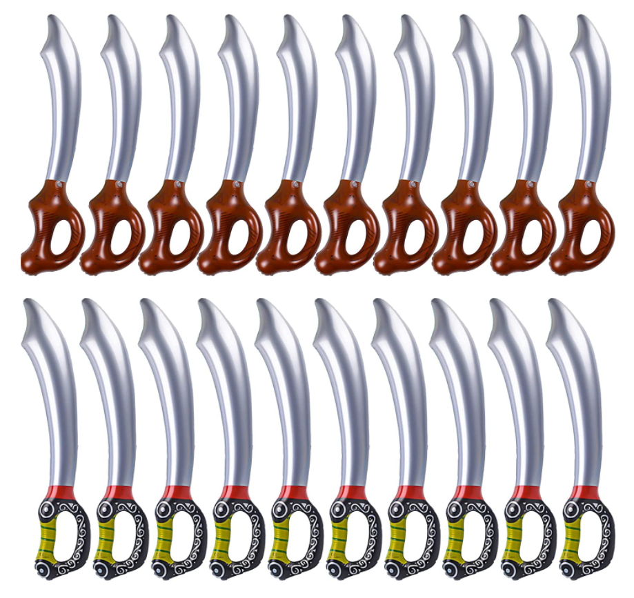 Inflatable Pirate Swords Inflatable Swords Inflated Knife for Pirate Theme Party