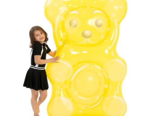 60″ Inflatable Gummy Bear Pool Float for Kids and Toddlers Pool Raft Cute Water Pool Toy