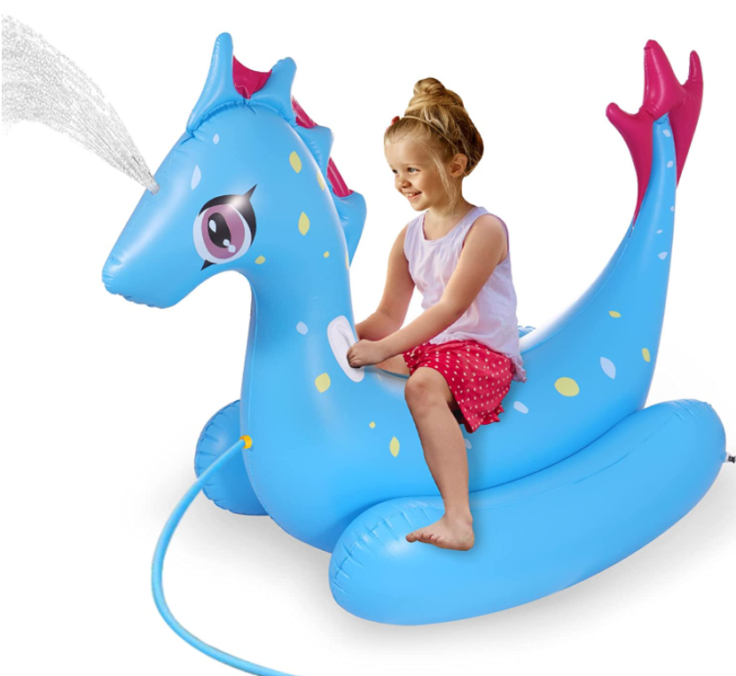 Multifunctional Inflatable Swimming Pool Floats with Water Sprinkler for Kids and Adult Outside Yard Summer Outdoor Party