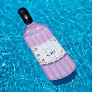 Inflatable wine bottle floating row Inflatable wine bottle floating row