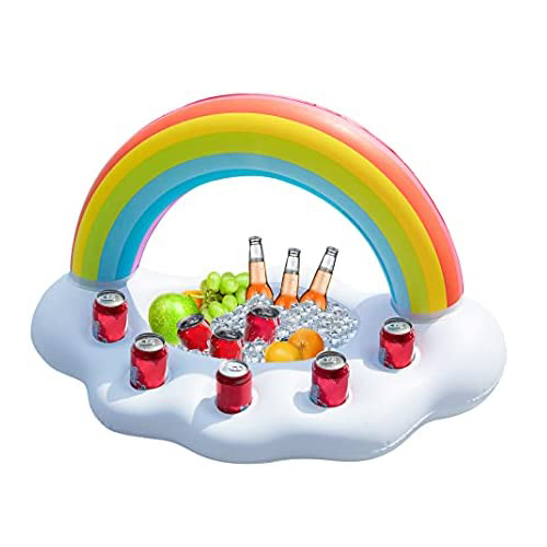 Inflatable Rainbow Cloud Drink Holder Inflatable Rainbow Cloud Drink Holder