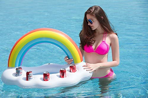 Inflatable Rainbow Cloud Drink Holder